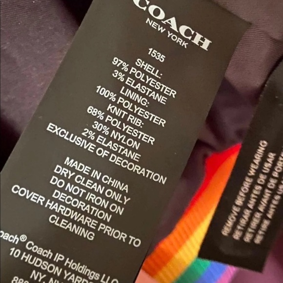 ⚡️H🌈P⚡️COACHSouvenir Rainbow Jacket Pearl Pink Medium - Picture 3 of 10